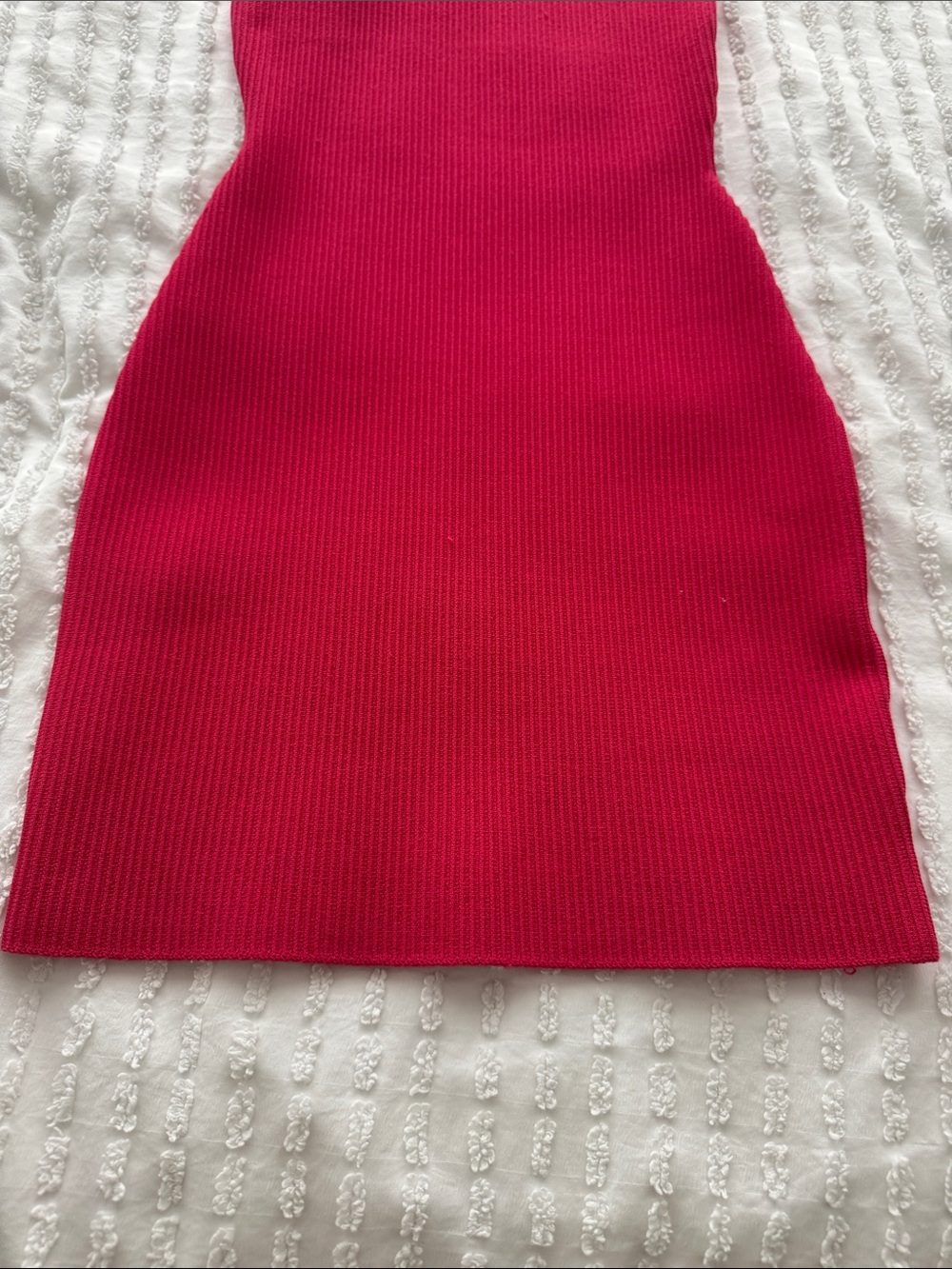 Babaton Ribbed Sleeveless Fitted Mini Dress in Raspberry - Picture 4 of 7